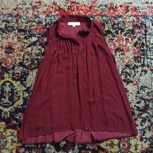 Silky maroon Loft tank